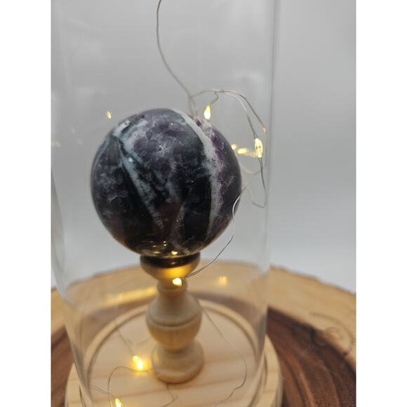 Amethyst Sphere With Case 60mm - Picture 5 of 9